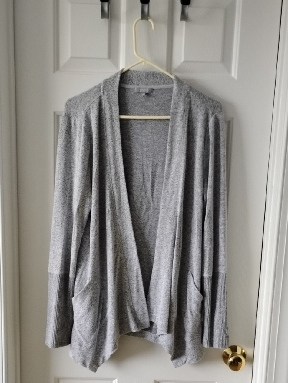Habitat Gray Open-Front Draped Women's Cardigan